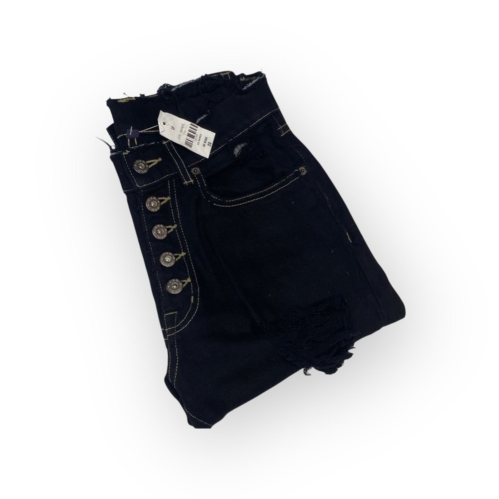 new LF Carmar ༄ Shredded Knee Destroyed Boyfriend Jeans ༄ Overdye Black ༄ 23 25 - Picture 7 of 16